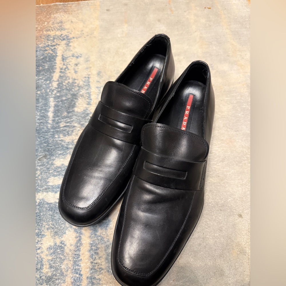 Prada loafers 11.5 black leather